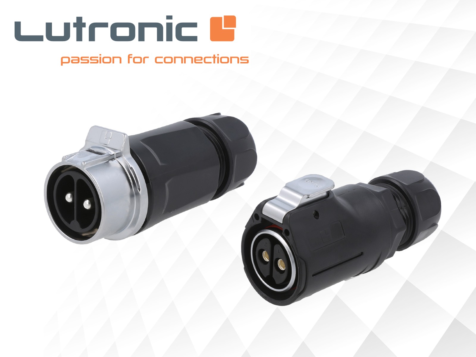 Lutronic connectors with Quicklock locking latch
