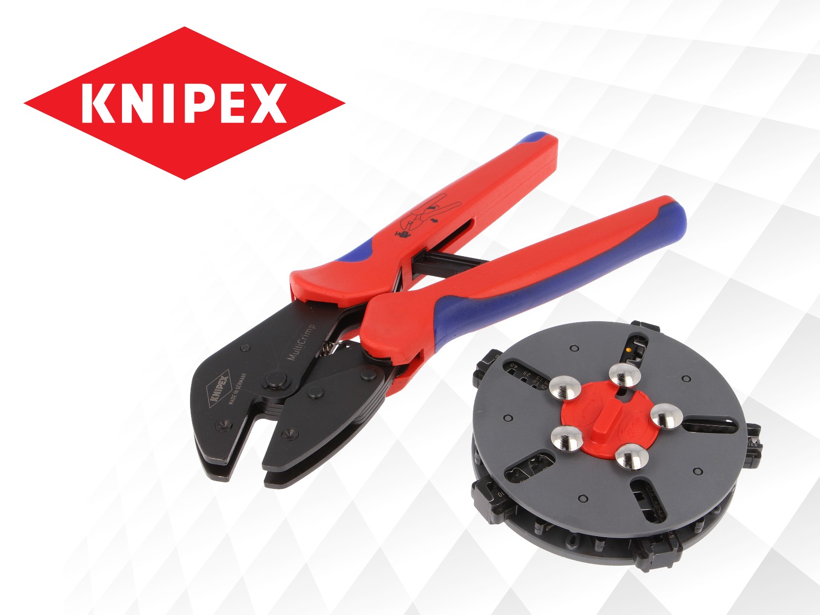 KNIPEX Crimping Pliers with changer magazine