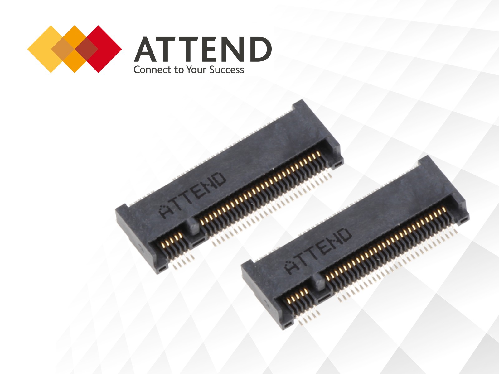 M.2 (NGFF) PCB card socket connectors from Attend