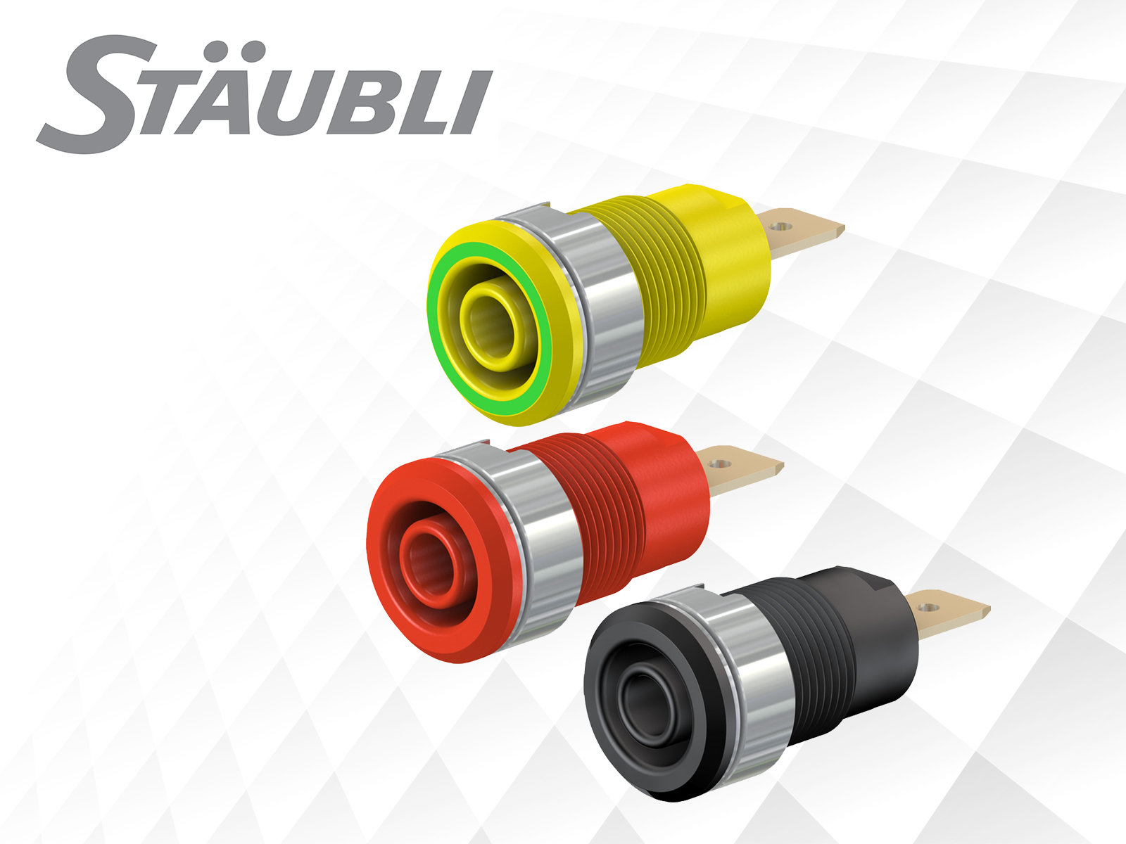 SLB4-F6,3 series banana sockets by Staubli