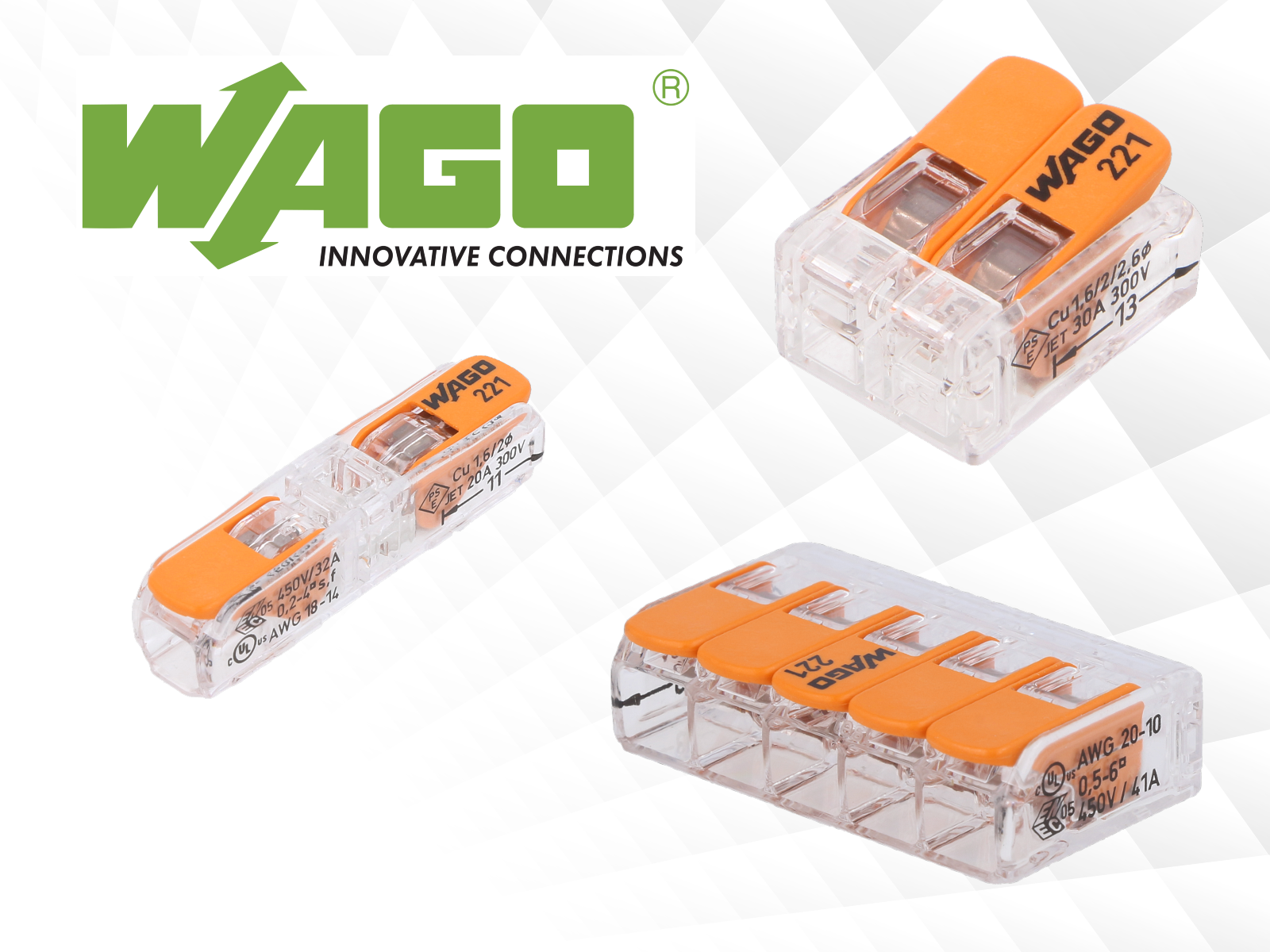 New WAGO quick splice connectors