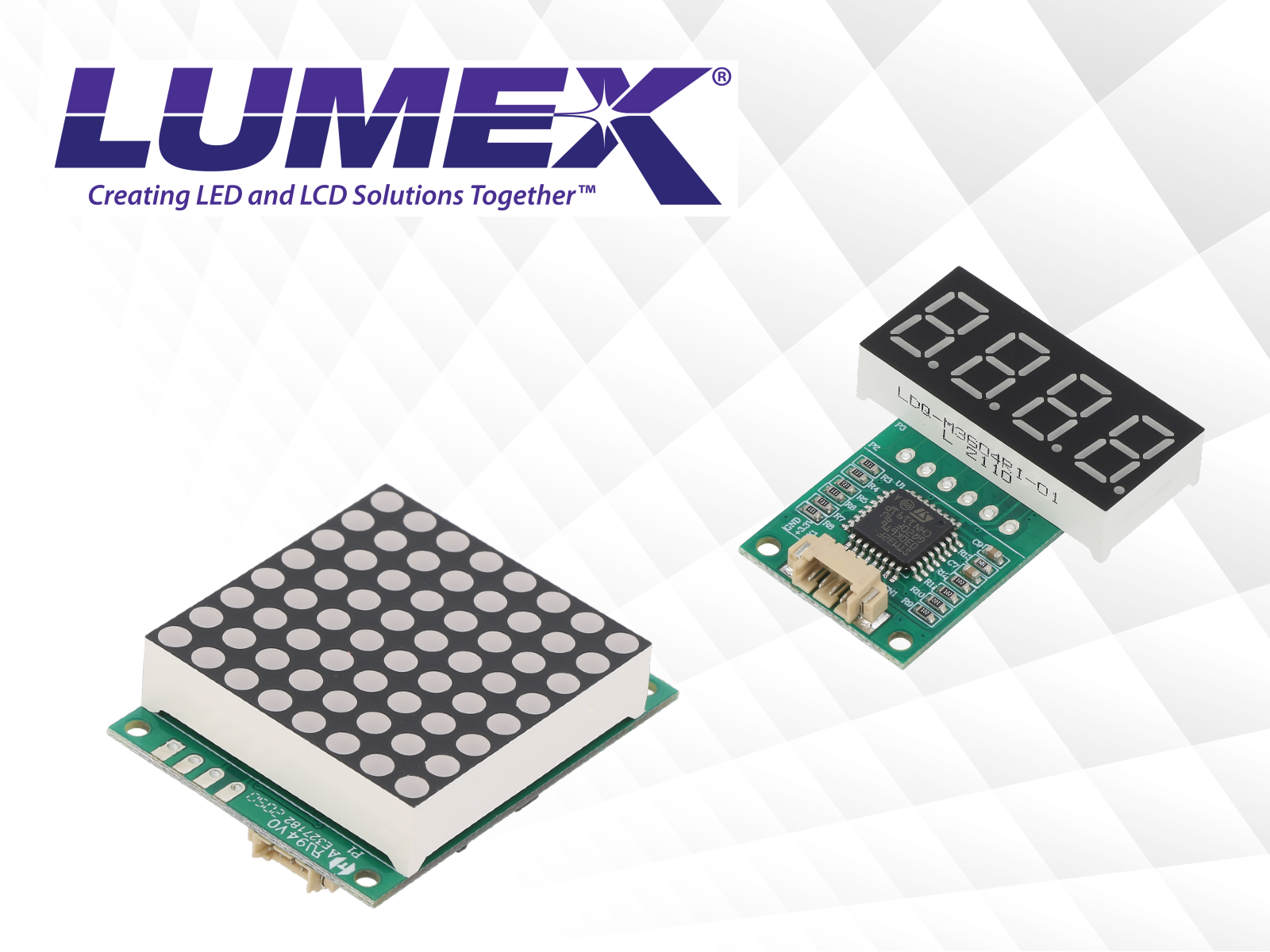 LED displays with UART interface