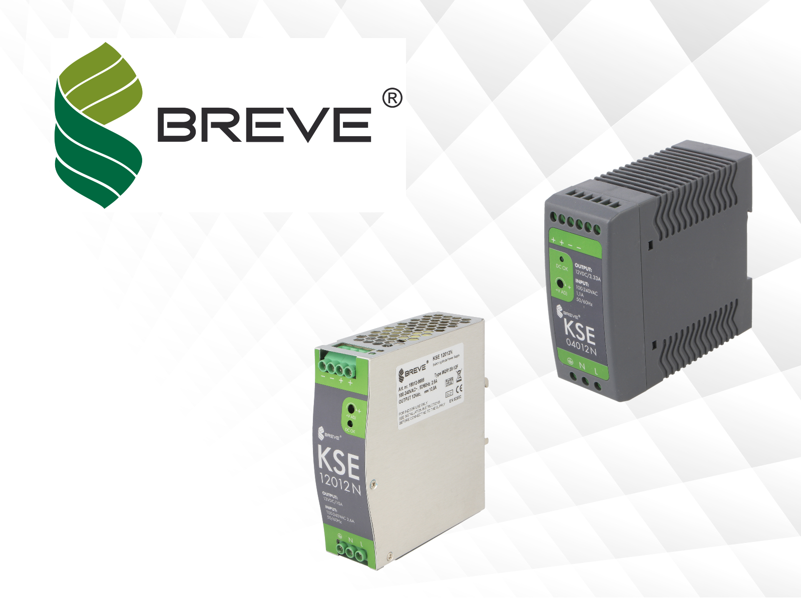 DIN rail-mounted switch-mode power supplies by Breve