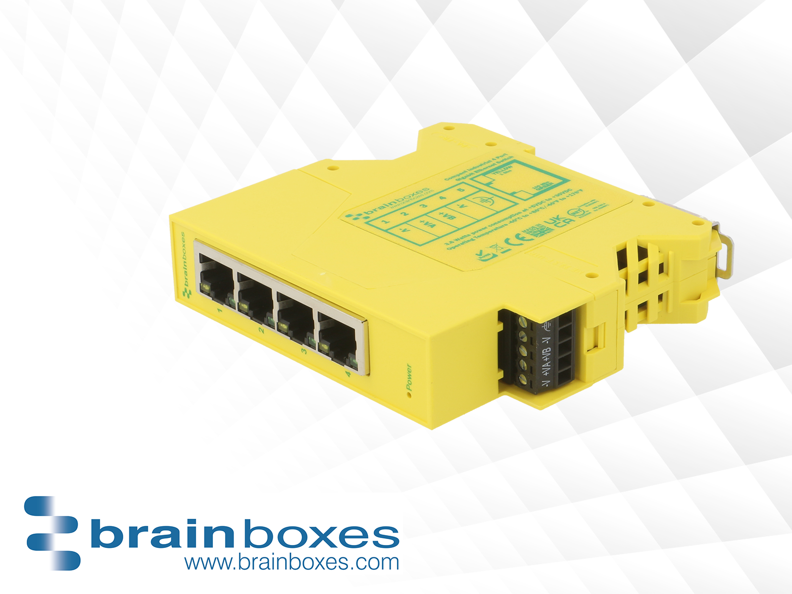 Brainboxes的新型Gigabit Ethernet千兆位以太网交换机