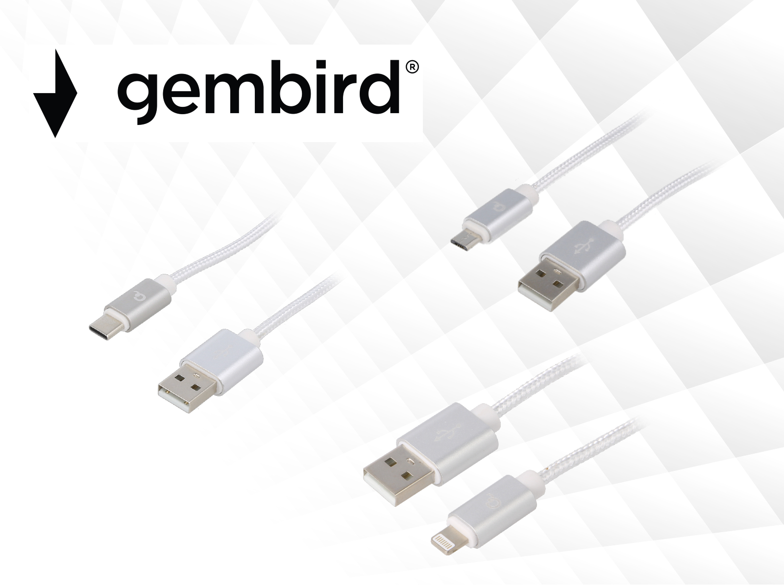 Gembird textile-braided USB cables